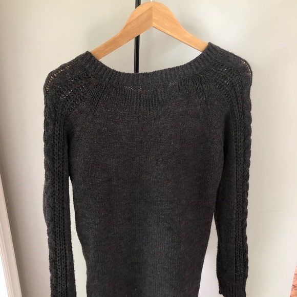 Pink Rose grey knit sweater - Picture 2 of 3